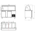 Refrigerated Counter with Display 4xGN1/1 - CETHSAI158