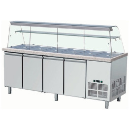 Refrigerated Counter with Display 6xGN1/1 - CETHSAI228