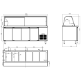 Refrigerated Counter with Display 6xGN1/1 - CETHSAI228