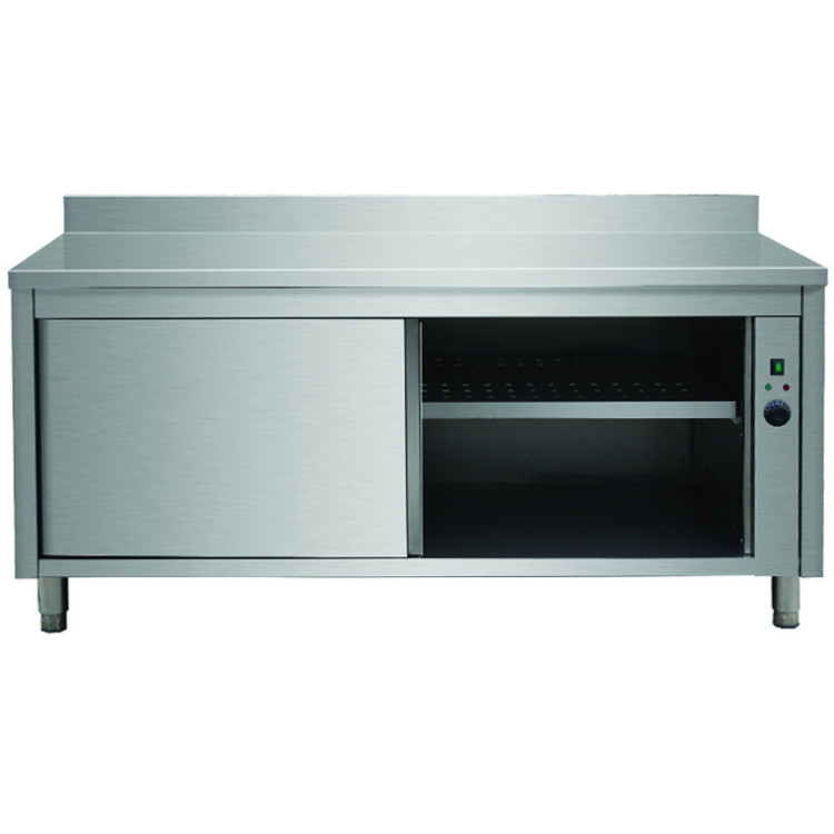 Professional Heated Cupboard Stainless steel Sliding doors Width 1800mm Depth 600mm Upstand - CETHWSR186A