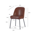 Taupe Upholstered Dining Chair with Black Metal Frame 490×600×830mm | CaterEq CETJG201 Taupe Upholstered Dining Chair with Black Metal Frame 490×600×830mm | CaterEq CETJG201