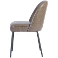 Taupe Upholstered Dining Chair with Black Metal Frame 490×600×830mm | CaterEq CETJG201 Taupe Upholstered Dining Chair with Black Metal Frame 490×600×830mm | CaterEq CETJG201