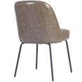 Taupe Upholstered Dining Chair with Black Metal Frame 490×600×830mm | CaterEq CETJG201 Taupe Upholstered Dining Chair with Black Metal Frame 490×600×830mm | CaterEq CETJG201