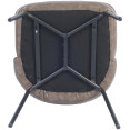 Taupe Upholstered Dining Chair with Black Metal Frame 490×600×830mm | CaterEq CETJG201 Taupe Upholstered Dining Chair with Black Metal Frame 490×600×830mm | CaterEq CETJG201