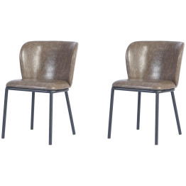 Taupe Upholstered Dining Chair with Black Metal Frame 470×595×810mm | CaterEq CETJG203 Taupe Upholstered Dining Chair with Black Metal Frame 470×595×810mm | CaterEq CETJG203