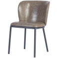 Taupe Upholstered Dining Chair with Black Metal Frame 470×595×810mm | CaterEq CETJG203 Taupe Upholstered Dining Chair with Black Metal Frame 470×595×810mm | CaterEq CETJG203