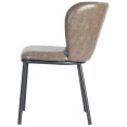 Taupe Upholstered Dining Chair with Black Metal Frame 470×595×810mm | CaterEq CETJG203 Taupe Upholstered Dining Chair with Black Metal Frame 470×595×810mm | CaterEq CETJG203