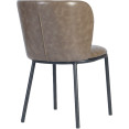 Taupe Upholstered Dining Chair with Black Metal Frame 470×595×810mm | CaterEq CETJG203 Taupe Upholstered Dining Chair with Black Metal Frame 470×595×810mm | CaterEq CETJG203