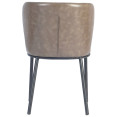 Taupe Upholstered Dining Chair with Black Metal Frame 470×595×810mm | CaterEq CETJG203 Taupe Upholstered Dining Chair with Black Metal Frame 470×595×810mm | CaterEq CETJG203