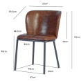 Taupe Upholstered Dining Chair with Black Metal Frame 470×595×810mm | CaterEq CETJG203 Taupe Upholstered Dining Chair with Black Metal Frame 470×595×810mm | CaterEq CETJG203