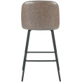 Taupe Upholstered Bar Stool with Black Metal Frame 475×595×960mm | CaterEq CETJG205