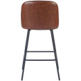 Brown Upholstered Bar Stool with Black Metal Frame 475×595×960mm | CaterEq CETJG206