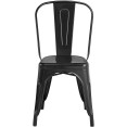 Bistro Dining Chair Steel Black Indoors - CEHYX5031