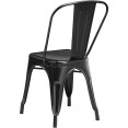 Bistro Dining Chair Steel Black Indoors - CEHYX5031