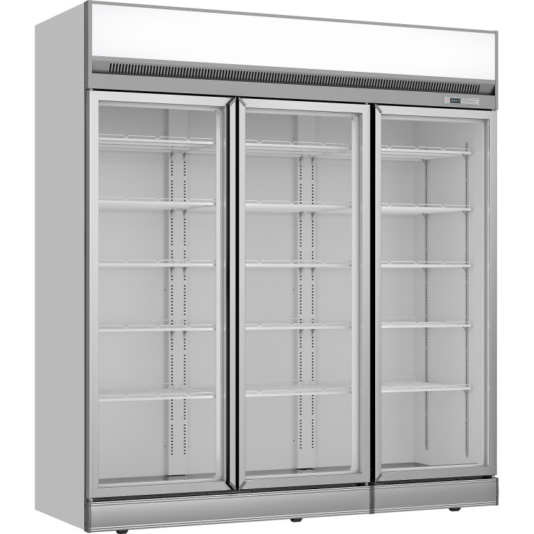 Commercial Display cooler 1886 litres Triple hinged doors Top mount - CETR202
