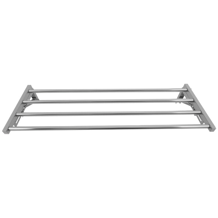Commercial Foldable Stainless Steel Wall Mounted Rack Shelf 600×300×230mm 4 Tube | CaterEq CETRW50630
