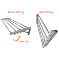 Commercial Foldable Stainless Steel Wall Mounted Rack Shelf 1000×400×230mm 5 Tube | CaterEq CETRW51040 Commercial Foldable Stainless Steel Wall Mounted Rack Shelf 1000×400×230mm 5 Tube | CaterEq CETRW51040