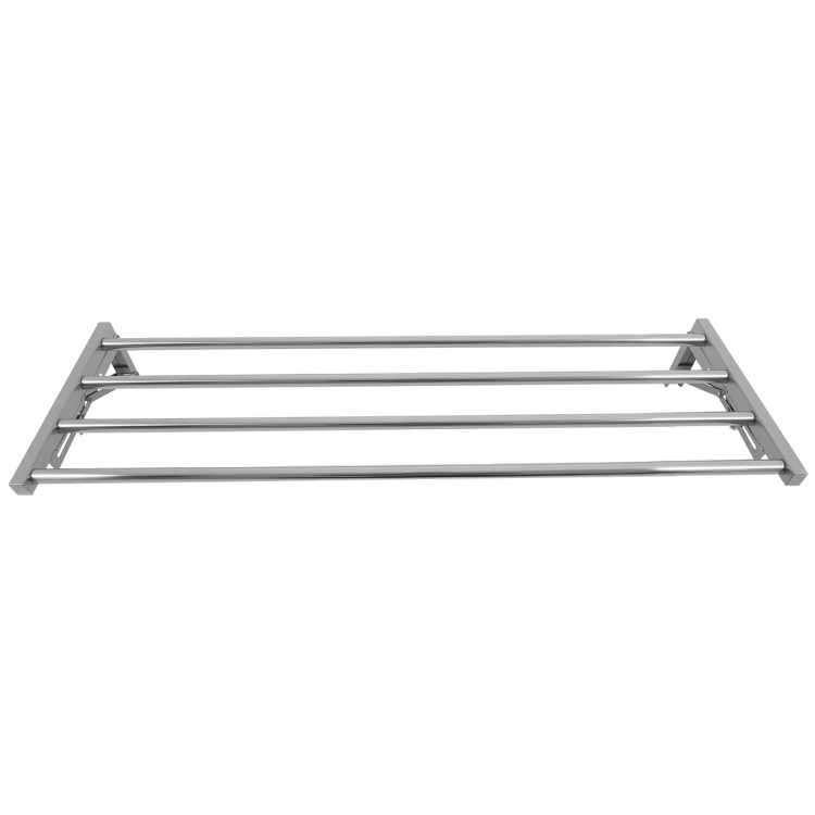 Commercial Foldable Stainless Steel Wall Mounted Rack Shelf 900×300×230mm 4 Tube | CaterEq CETRW50930