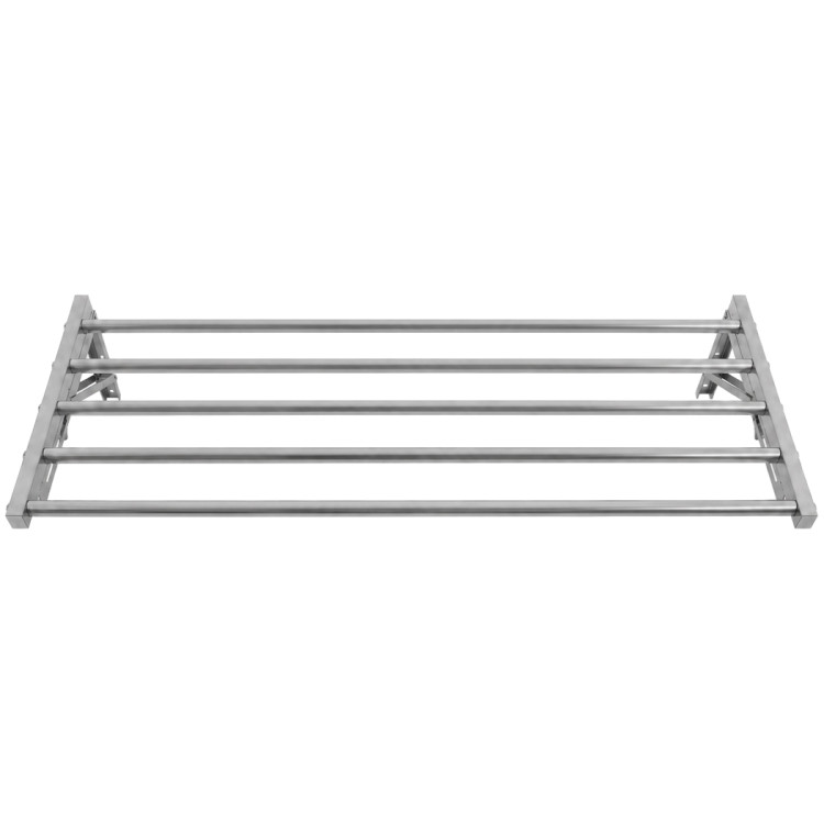 Commercial Foldable Stainless Steel Wall Mounted Rack Shelf 1000×400×230mm 5 Tube | CaterEq CETRW51040 Commercial Foldable Stainless Steel Wall Mounted Rack Shelf 1000×400×230mm 5 Tube | CaterEq CETRW51040