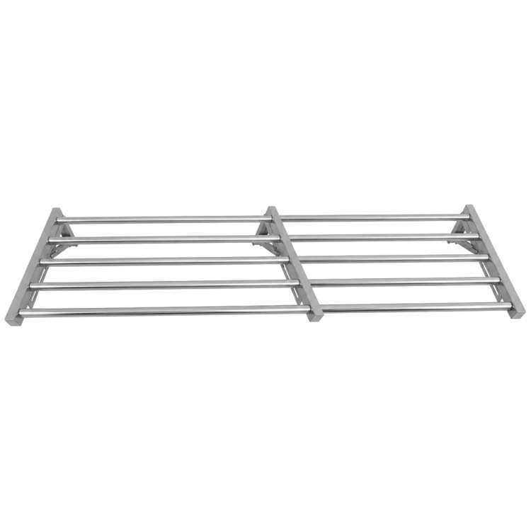 Commercial Foldable Stainless Steel Wall Mounted Rack Shelf 1600×400×230mm 5 Tube | CaterEq CETRW51640