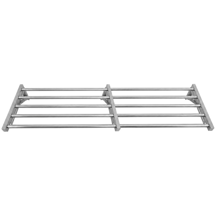 Commercial Foldable Stainless Steel Wall Mounted Rack Shelf 1800×400×230mm 5 Tube | CaterEq CETRW51840