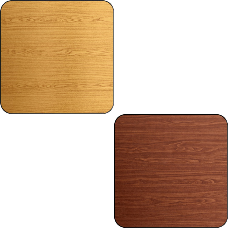Laminated Square Table top Reversible Walnut & Natural 24x24'' - CETT2424WN