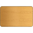 Laminated Rectangular Table top Reversible Walnut & Natural 48x30'' - CETT3048WN