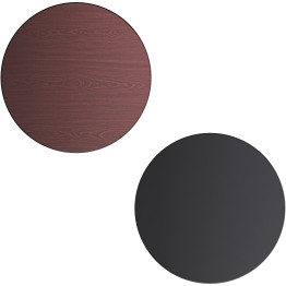 Laminated Round Table top Reversible Mahagony & Black Ø30'' - CETT30RMB