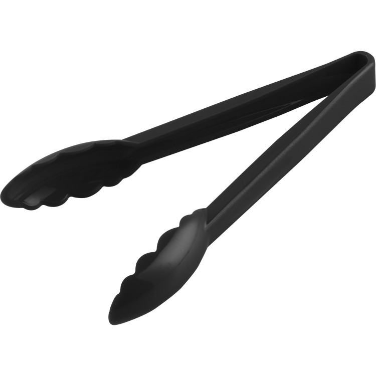 9" Catering Buffet Tongs Black Polycarbonate- CEUTITONG9