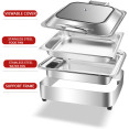 Chafing dish Electric Glass lid Stainless steel 7 litres GN1/1 - CEVICCD528
