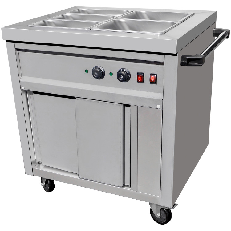 Mobile Bain Marie top Hot Cupboard 750mm with 5 GN pans | CaterEq CEVMGN2AS Mobile Bain Marie top Hot Cupboard 750mm with 5 GN pans | CaterEq CEVMGN2AS