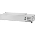 Refrigerated Servery Prep Top 1600mm 7xGN1/4 Depth 330mm Stainless steel lid - CEEA16