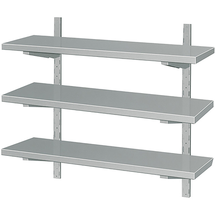 Adjustable Height Wall shelf 3 levels 2000x300mm Stainless steel - CEVWS2033 Adjustable Height Wall shelf 3 levels 2000x300mm Stainless steel - CEVWS2033