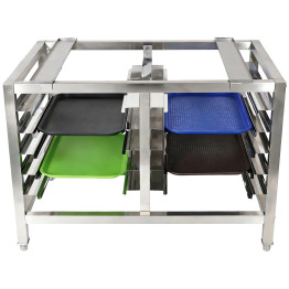 Stainless Steel Oven Stand with Dual Tray Rails 980x700x745mm | CaterEq CEWAN112