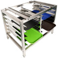 Stainless Steel Oven Stand with Dual Tray Rails 980x700x745mm | CaterEq CEWAN112