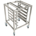 Stainless Steel Oven Stand Frame with 5 Tier GN2/3 & GN1/2 Rails 595x535x850mm | CaterEq CEWAN116