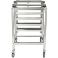 Stainless Steel Oven Stand Frame with 5 Tier GN2/3 & GN1/2 Rails 595x535x850mm | CaterEq CEWAN116