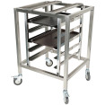 Stainless Steel Oven Stand Frame with 5 Tier GN2/3 & GN1/2 Rails 595x535x850mm | CaterEq CEWAN116