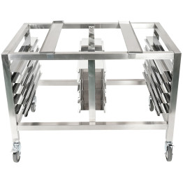 Stainless Steel Oven Stand with Dual GN1/1 & 60x40 Rails 980x700x745mm | CaterEq CEWAN120