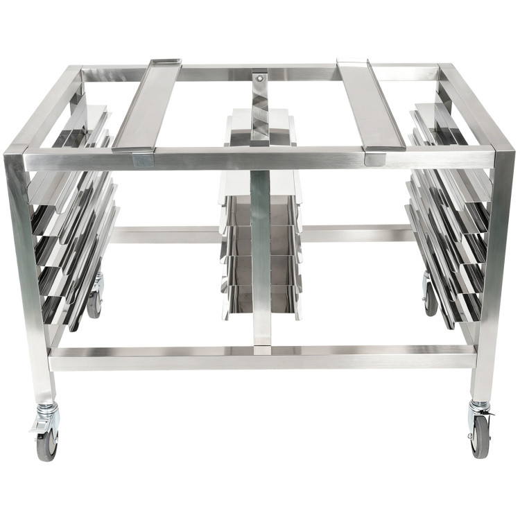 Stainless Steel Oven Stand with Dual GN1/1 & 60x40 Rails 980x700x745mm | CaterEq CEWAN120 Stainless Steel Oven Stand with Dual GN1/1 & 60x40 Rails 980x700x745mm | CaterEq CEWAN120