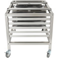 Stainless Steel Oven Stand with Dual GN1/1 & 60x40 Rails 980x700x745mm | CaterEq CEWAN120 Stainless Steel Oven Stand with Dual GN1/1 & 60x40 Rails 980x700x745mm | CaterEq CEWAN120