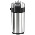 Commercial Air Pot Vacuum Flask 5L Stainless Steel Insulated Coffee & Tea Dispenser with Pump & 360° Rotating Base | CaterEq CEWBN50