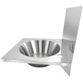 Commercial Wall Mounted Hand Wash Basin with 300mm Backsplash 360 × 360mm SS304 Stainless Steel | CaterEq CEWBR30AB
