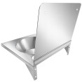 Commercial Wall Mounted Hand Wash Basin with 300mm Backsplash 360 × 360mm SS304 Stainless Steel | CaterEq CEWBR30AB