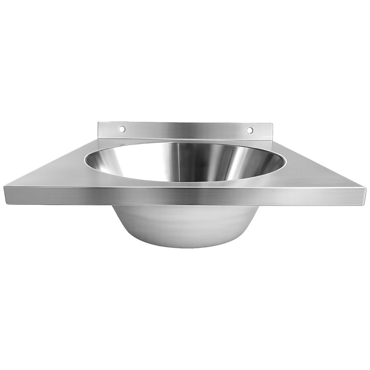 Commercial Wall Mounted Hand Wash Basin 360 × 360mm SS304 Stainless Steel 1.0mm | CaterEq CEWBR30A