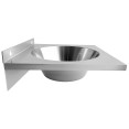 Commercial Wall Mounted Hand Wash Basin 360 × 360mm SS304 Stainless Steel 1.0mm | CaterEq CEWBR30A