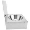 Commercial Wall Mounted Hand Wash Basin with Side Apron & 300mm Backsplash 360 × 360mm SS304 | CaterEq CEWBR30BB