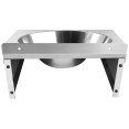 Commercial Wall Mounted Hand Wash Basin with Side Apron 360 × 360mm SS304 Stainless Steel | CaterEq CEWBR30B