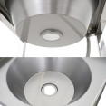 Commercial Foot Operated Hand Wash Sink with Stand & Corner Splashback Stainless Steel 360x360x900mm | CaterEq CEWBR50AS