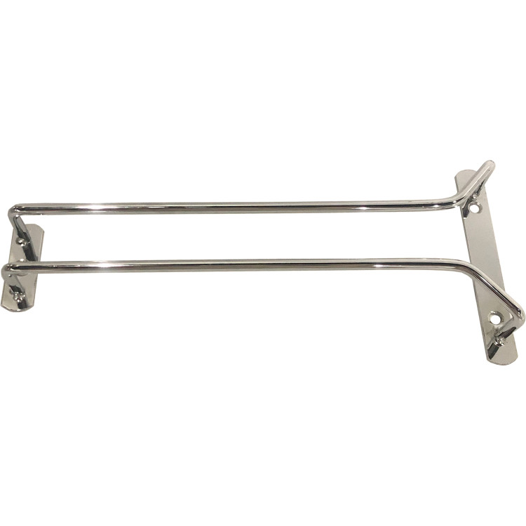 Wine Glass Rack Silver Ceiling mounted Length 250mm 3 wine glasses - CEWGR110S